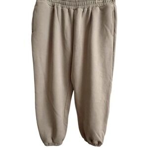Comfrt Tan Beige Sweatpants Joggers Lounge Pants‎ Elastic Waist Pockets Size 2XL